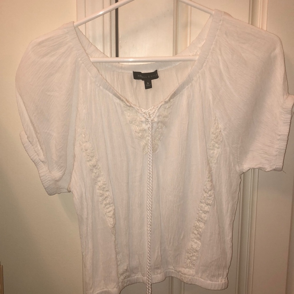 Pacsun White Peasant Top